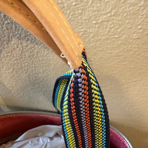Consuela Multicolor Leopard Tote with Rainbow Handles - Picture 5 of 10